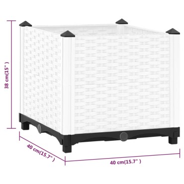 vidaXL Ζαρντινιέρα 40 x 40 x 38 εκ. από Πολυπροπυλένιο