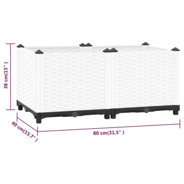 vidaXL Ζαρντινιέρα 80 x 40 x 38 εκ. από Πολυπροπυλένιο