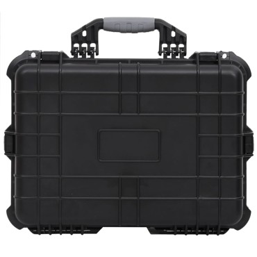 vidaXL Θήκη Πτήσης Φορητή Μαύρη 52 x 40 x 19 εκ. από Πολυπροπυλένιο