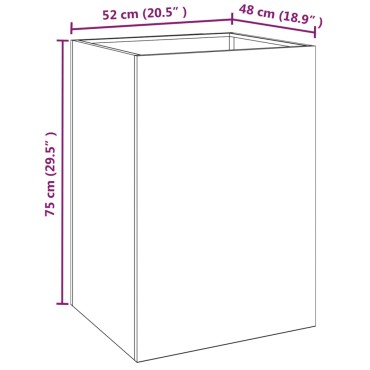 vidaXL Ζαρντινιέρα 52x48x75 εκ. Ατσάλι Σκληρυθέν στον Αέρα
