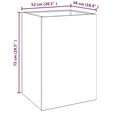 vidaXL Ζαρντινιέρα 52x48x75 εκ. Ατσάλι Σκληρυθέν στον Αέρα