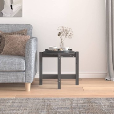 vidaXL Τραπεζάκι Σαλονιού Γκρι 52,5x45cm από Μασίφ Ξύλο Πεύκου 1 τεμ.
