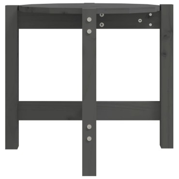 vidaXL Τραπεζάκι Σαλονιού Γκρι 52,5x45cm από Μασίφ Ξύλο Πεύκου 1 τεμ.