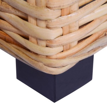vidaXL Σαλονιού Τραπεζάκι 45x45x30cm από Φυσικό Ρατάν