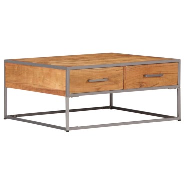 vidaXL Τραπεζάκι Σαλονιού 75x75x35cm από Μασίφ Ξύλο Ακακίας 1 τεμ.