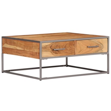 vidaXL Τραπεζάκι Σαλονιού 75x75x35cm από Μασίφ Ξύλο Ακακίας 1 τεμ.