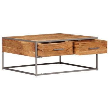 vidaXL Τραπεζάκι Σαλονιού 75x75x35cm από Μασίφ Ξύλο Ακακίας 1 τεμ.