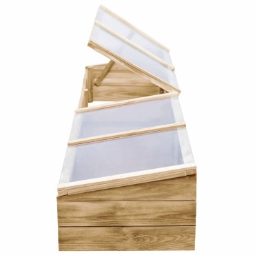 vidaXL Θερμοκήπια-Σπορεία 2 τεμ. 200x50x35 εκ. Εμποτισμένο Ξύλο Πεύκου