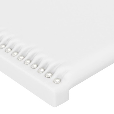 vidaXL Κεφαλάρι Κρεβατιού LED Λευκό 83x16x78/88cm από Συνθετικό Δέρμα 1 τεμ.