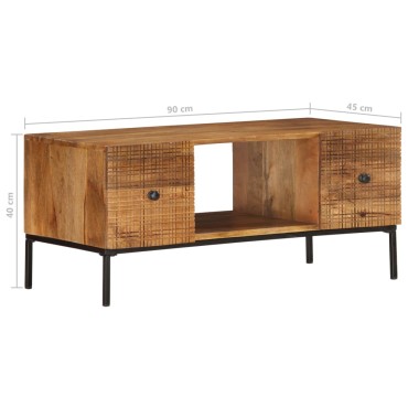 vidaXL Τραπεζάκι Σαλονιού 90x45x40cm από Μασίφ Ξύλο Μάνγκο 1 τεμ.