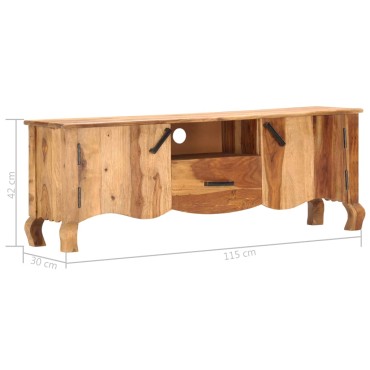 vidaXL Έπιπλο Τηλεόρασης 115x30x42cm από Μασίφ Ξύλο
