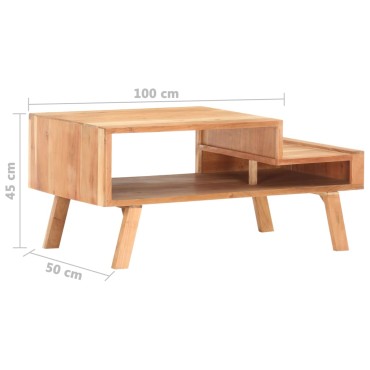 vidaXL Τραπεζάκι Σαλονιού 100x50x45cm από Μασίφ Ξύλο Ακακίας 1 τεμ.