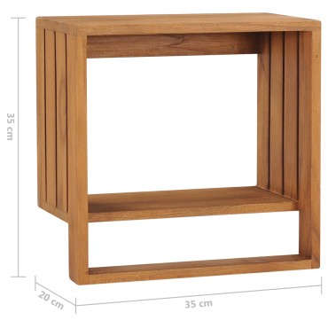 vidaXL Κρεμάστρα Τοίχου για Πετσέτες 35x20x35 εκ. από Μασίφ Ξύλο Teak