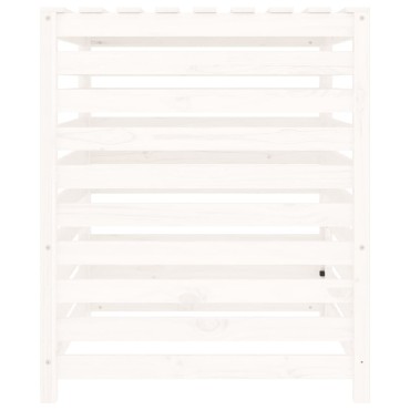 vidaXL Κομποστοποιητής Λευκός 82,5x82,5x99,5 εκ. από Μασίφ Ξύλο Πεύκου