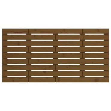 vidaXL Κεφαλάρι Τοίχου Μελί 126x3x63cm από Μασίφ Ξύλο Πεύκου 1 τεμ.