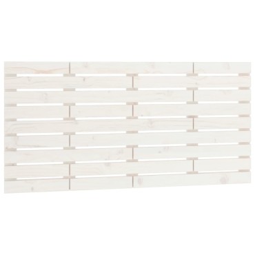 vidaXL Κεφαλάρι Τοίχου Λευκό 156x3x63cm από Μασίφ Ξύλο Πεύκου 1 τεμ.