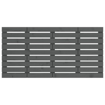 vidaXL Κεφαλάρι Τοίχου Γκρι 156x3x63cm από Μασίφ Ξύλο Πεύκου 1 τεμ.