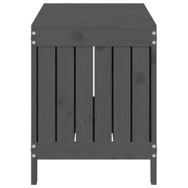 vidaXL Κουτί Αποθήκευσης Κήπου Γκρι 108x42,5x54cm Μασίφ Ξύλο Πεύκου 1 τεμ.