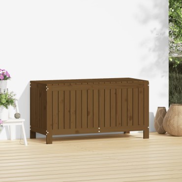 vidaXL Κουτί Αποθήκευσης Καφέ Μελί 115x49x60cm Μασίφ Ξύλο Πεύκου 1 τεμ.