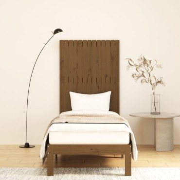 vidaXL Κεφαλάρι Τοίχου Μελί 82,5x3x110cm από Μασίφ Ξύλο Πεύκου 1 τεμ.