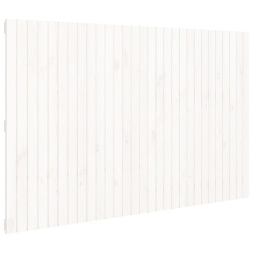 vidaXL Κεφαλάρι Τοίχου Λευκό 185x3x110cm από Μασίφ Ξύλο Πεύκου 1 τεμ.