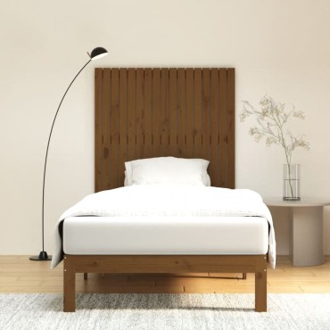vidaXL Κεφαλάρι Τοίχου Μελί 108x3x110cm από Μασίφ Ξύλο Πεύκου 1 τεμ.