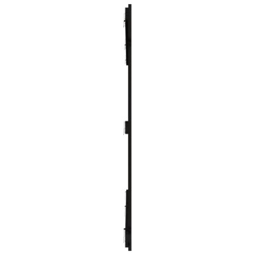vidaXL Κεφαλάρι Τοίχου Μαύρο 204x3x110cm από Μασίφ Ξύλο Πεύκου 1 τεμ.