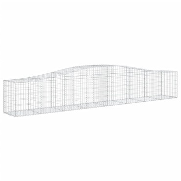 vidaXL Συρματοκιβώτιο Τοξωτό 400x50x60/80εκ. από Γαλβανισμένο Χάλυβα
