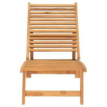 vidaXL Ξαπλώστρα από Μασίφ Ξύλο Teak 55x161x69cm 1 τεμ.