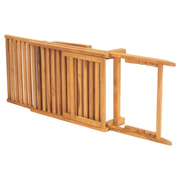 vidaXL Ξαπλώστρα από Μασίφ Ξύλο Teak 55x161x69cm 1 τεμ.