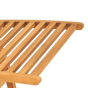 vidaXL Ξαπλώστρα από Μασίφ Ξύλο Teak 55x161x69cm 1 τεμ.