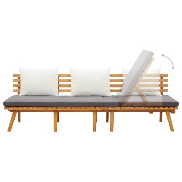 vidaXL Καναπές Κρεβάτι Κήπου 200x 65cm από Μασίφ Ξύλο Ακακίας 1 τεμ. Γωνιακός