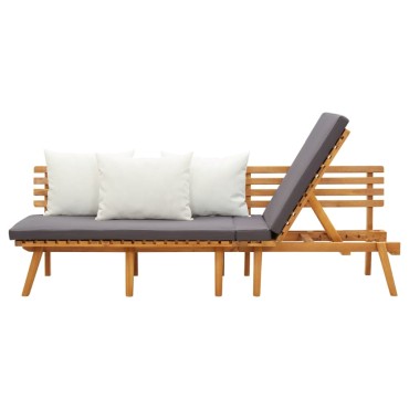 vidaXL Καναπές Κρεβάτι Κήπου 200x 65cm από Μασίφ Ξύλο Ακακίας 1 τεμ. Γωνιακός
