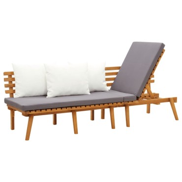 vidaXL Καναπές Κρεβάτι Κήπου 200x 65cm από Μασίφ Ξύλο Ακακίας 1 τεμ. Γωνιακός