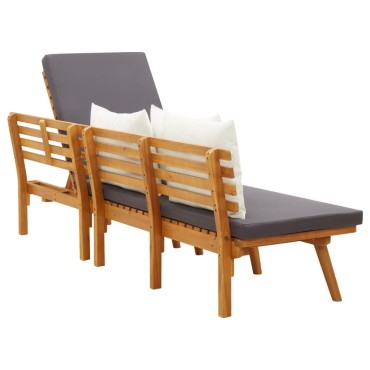 vidaXL Καναπές Κρεβάτι Κήπου 200x 65cm από Μασίφ Ξύλο Ακακίας 1 τεμ. Γωνιακός