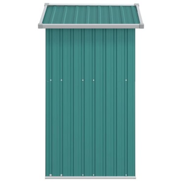 vidaXL Αποθήκη Κήπου Πράσινη 126x97,5x177 εκ. Γαλβανισμένο Ατσάλι