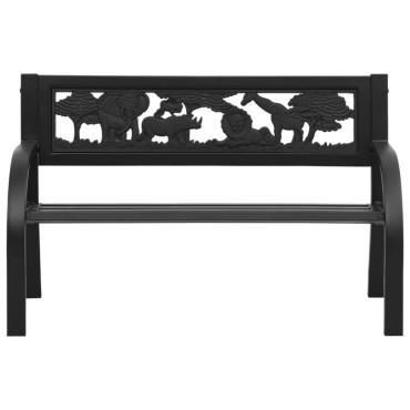 vidaXL Παγκάκι Κήπου Παιδικό από Ατσάλι 86x41x53cm 1 τεμ.