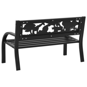vidaXL Παγκάκι Κήπου Παιδικό από Ατσάλι 86x41x53cm 1 τεμ.