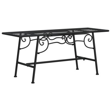 vidaXL Παγκάκι Δέντρου Μαύρο από Ατσάλι 110x38x46cm 1 τεμ.