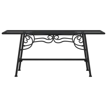 vidaXL Παγκάκι Δέντρου Μαύρο από Ατσάλι 110x38x46cm 1 τεμ.