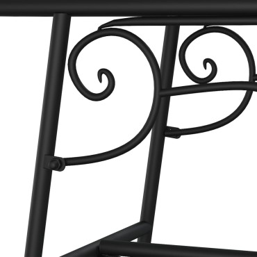 vidaXL Παγκάκι Δέντρου Μαύρο από Ατσάλι 110x38x46cm 1 τεμ.