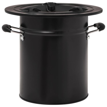 vidaXL Ξυλόσομπα Για Κάμπινγκ Μαύρη 50 x 33,5 x 30,5 εκ. από Ατσάλι