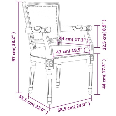 vidaXL Καρέκλα Τραπεζαρίας Μπεζ Λινή 58,5x55,5x97cm 1 τεμ.