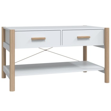 vidaXL Τραπεζάκι Σαλονιού Λευκό 82x48x45cm Επεξεργασμένο Ξύλο 1 τεμ.