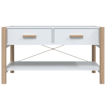 vidaXL Τραπεζάκι Σαλονιού Λευκό 82x48x45cm Επεξεργασμένο Ξύλο 1 τεμ.