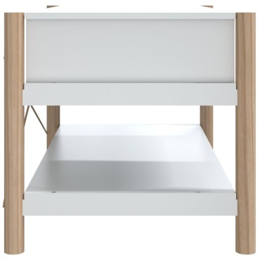 vidaXL Τραπεζάκι Σαλονιού Λευκό 82x48x45cm Επεξεργασμένο Ξύλο 1 τεμ.