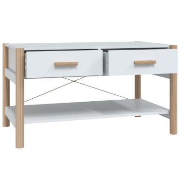 vidaXL Τραπεζάκι Σαλονιού Λευκό 82x48x45cm Επεξεργασμένο Ξύλο 1 τεμ.