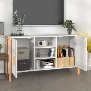 vidaXL Ντουλάπι Λευκό 107x38x60cm από Επεξεργασμένο Ξύλο 1 τεμ.