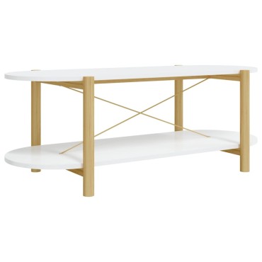 vidaXL Τραπεζάκι Σαλονιού Λευκό 110x48x40cm Επεξεργασμένο Ξύλο 1 τεμ.