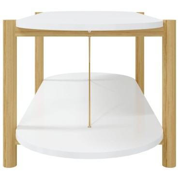 vidaXL Τραπεζάκι Σαλονιού Λευκό 110x48x40cm Επεξεργασμένο Ξύλο 1 τεμ.